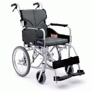介助型車いす　バックス　BK16-40SB　チャコールグレー