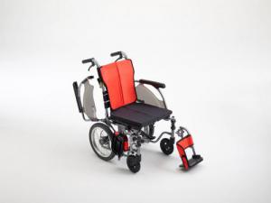 介助型 カルッタチェンジモデル(レッド)CRT-4-CZ 軽量モジュール車いす