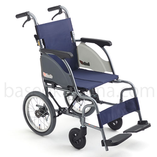 車椅子　CRT-2PU 介助式 介助型 カルッタ (紺)CRT-2｜BASE