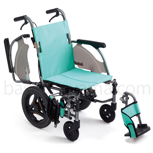 ミントグリーン 折りたたみ介助用車椅子　カルティマ ミントグリーン 折りたたみ介助用車椅子 カルティマ 車椅子