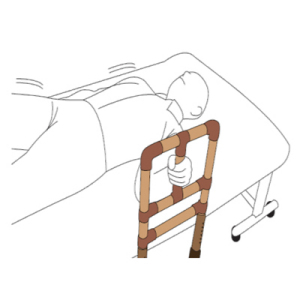 中古美品】楽起（らっきぃ） 床置き式手すり 横型 介護用