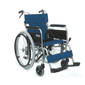 自操型車椅子 KA-102SB A3(紺チェック)｜BASE