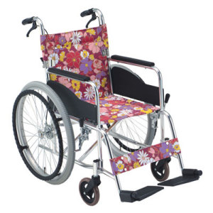 スタンダード車いす自操型 花柄 CA-4210B