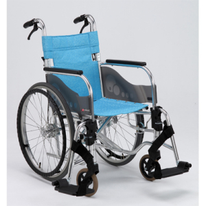 スリムな車いす自操型 SA-100B W38 H43 C-2(水色)｜BASE